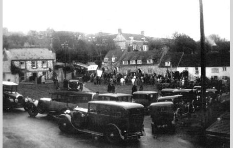 Village Green with Old Cars & Hunt